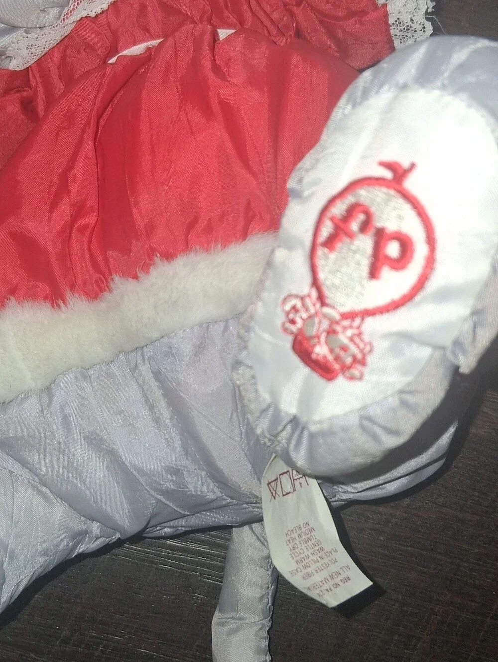 vintage 1988 Fisher-Price Puffalump Christmas mouse,